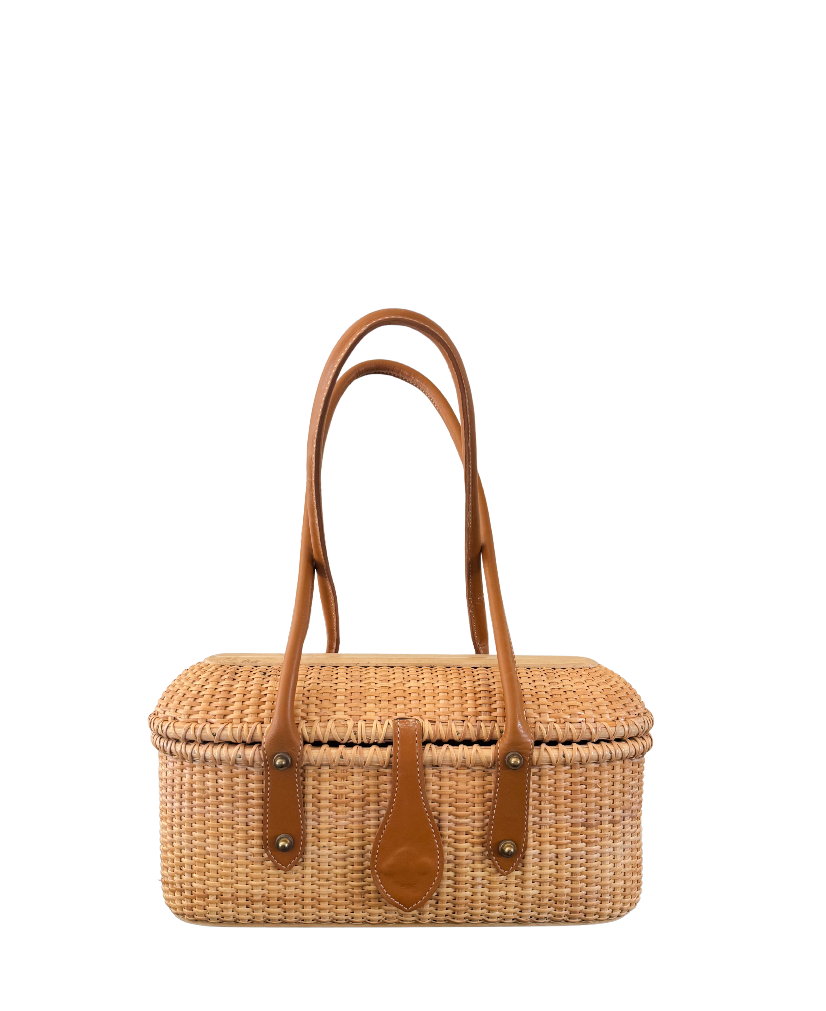 Vintage "Peggy Fisher" Nantucket Basket Tote