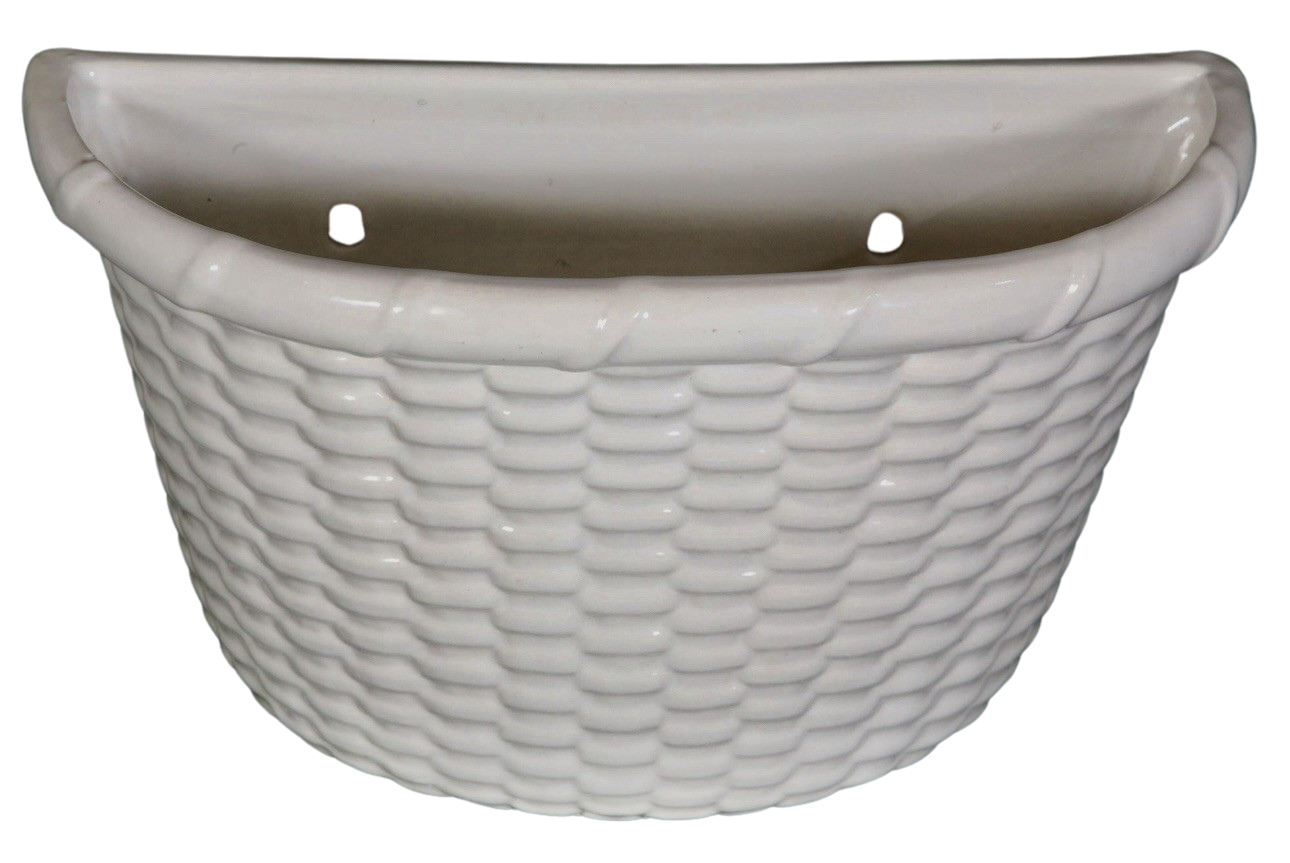 George Davis Pottery - vintage Nantucket Basket Wall Planter