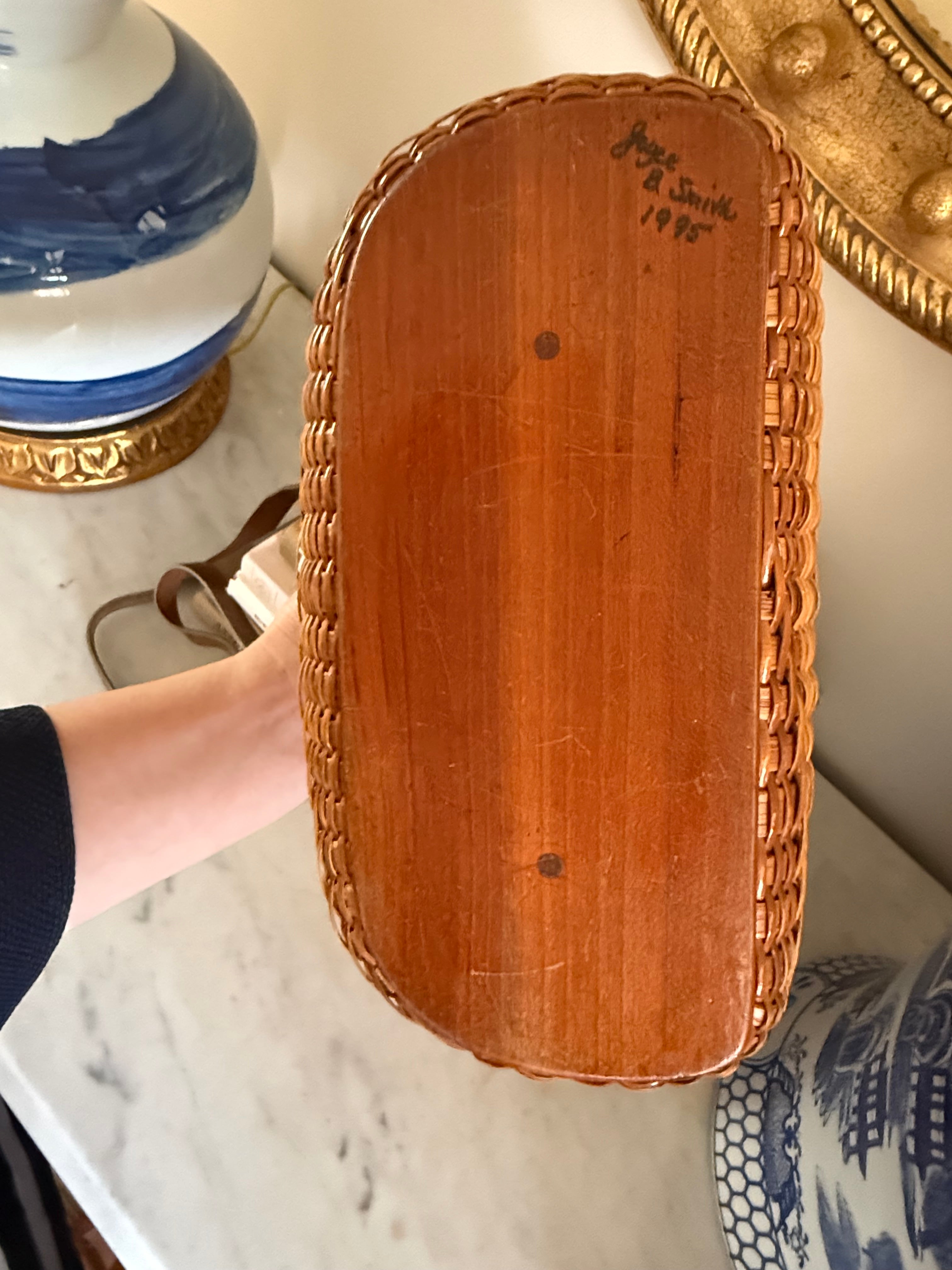 Vintage Nantucket Basket Creel Purse - signed