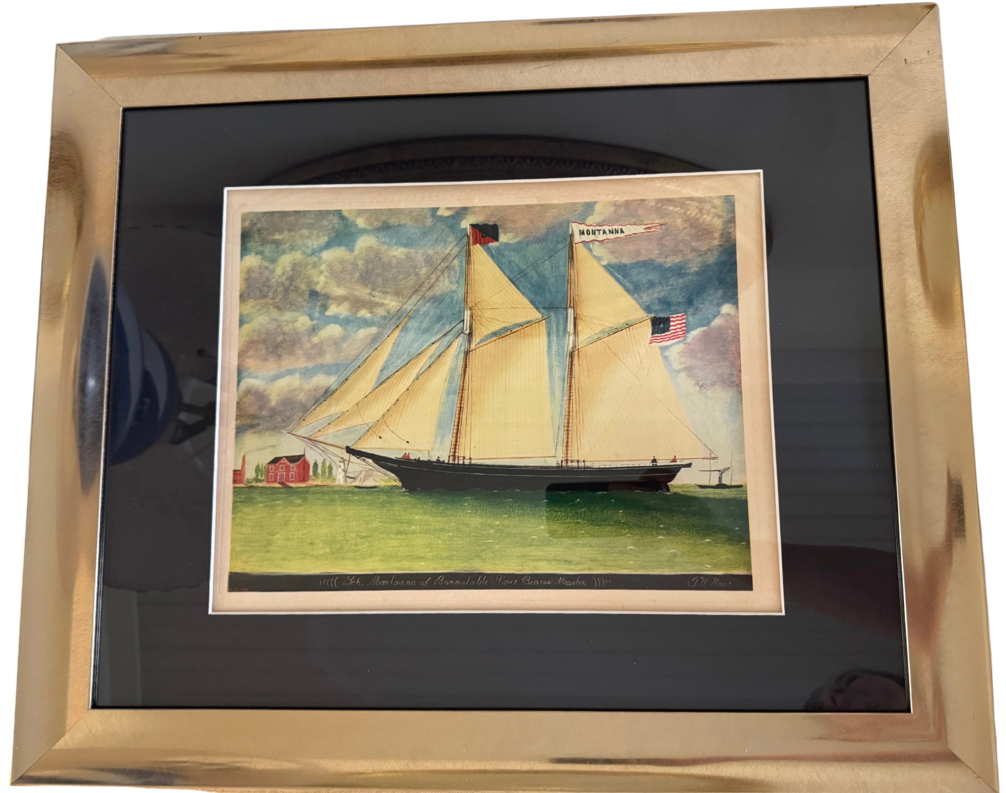 "The Schooner Montana" framed print