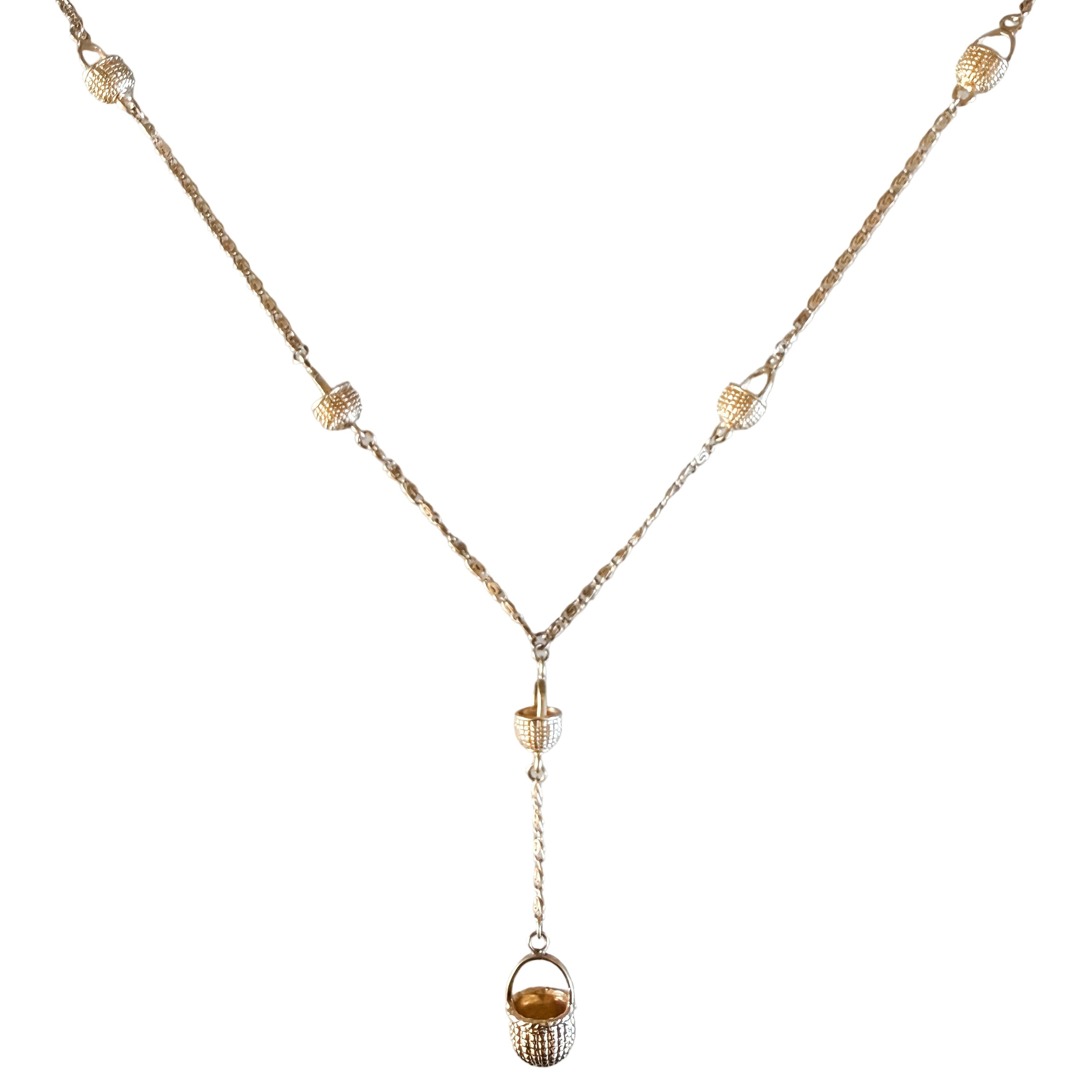 14kt solid gold Nantucket Basket Lariat