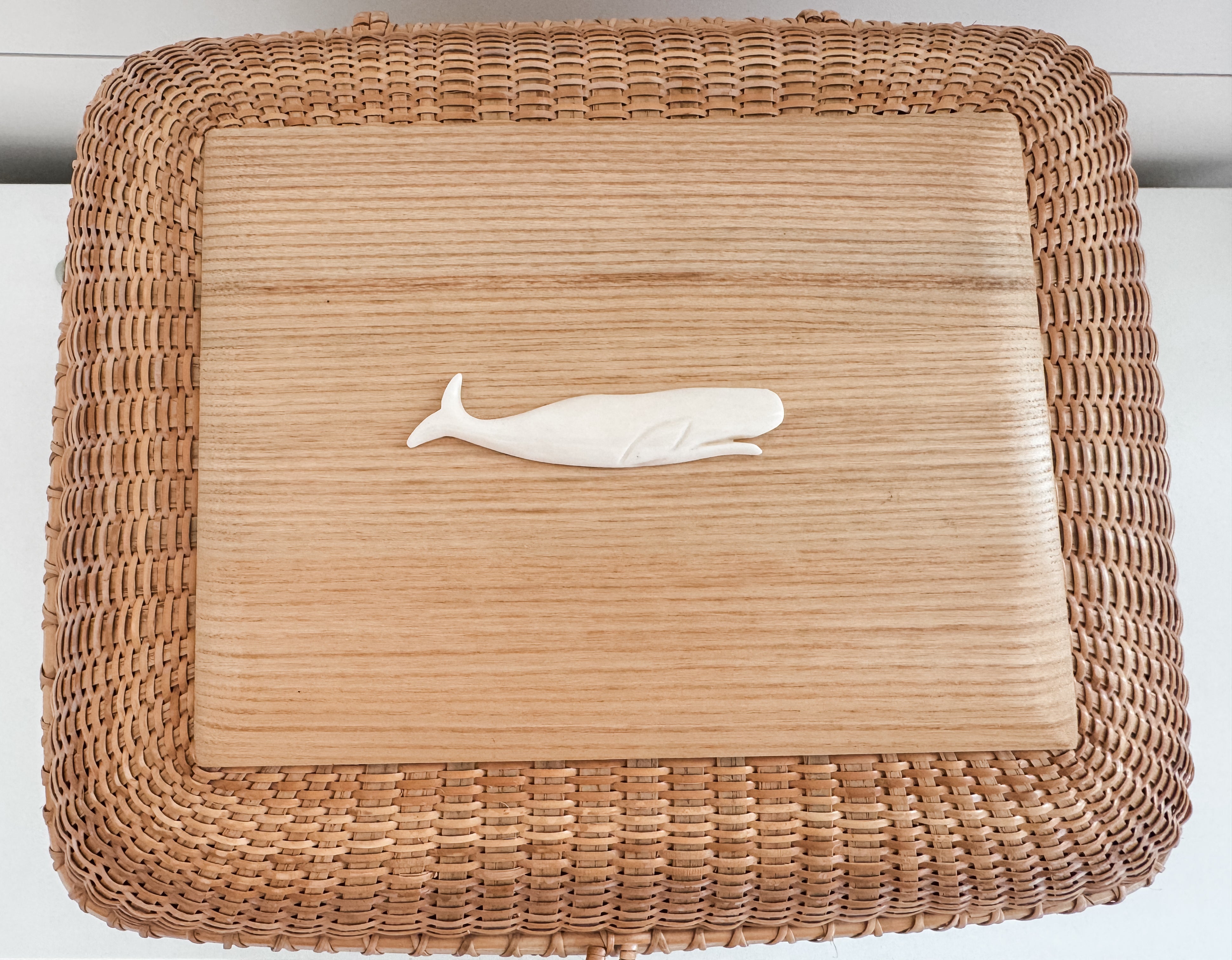 Large Rare Rectangular Shaped Vintage Nantucket Basket