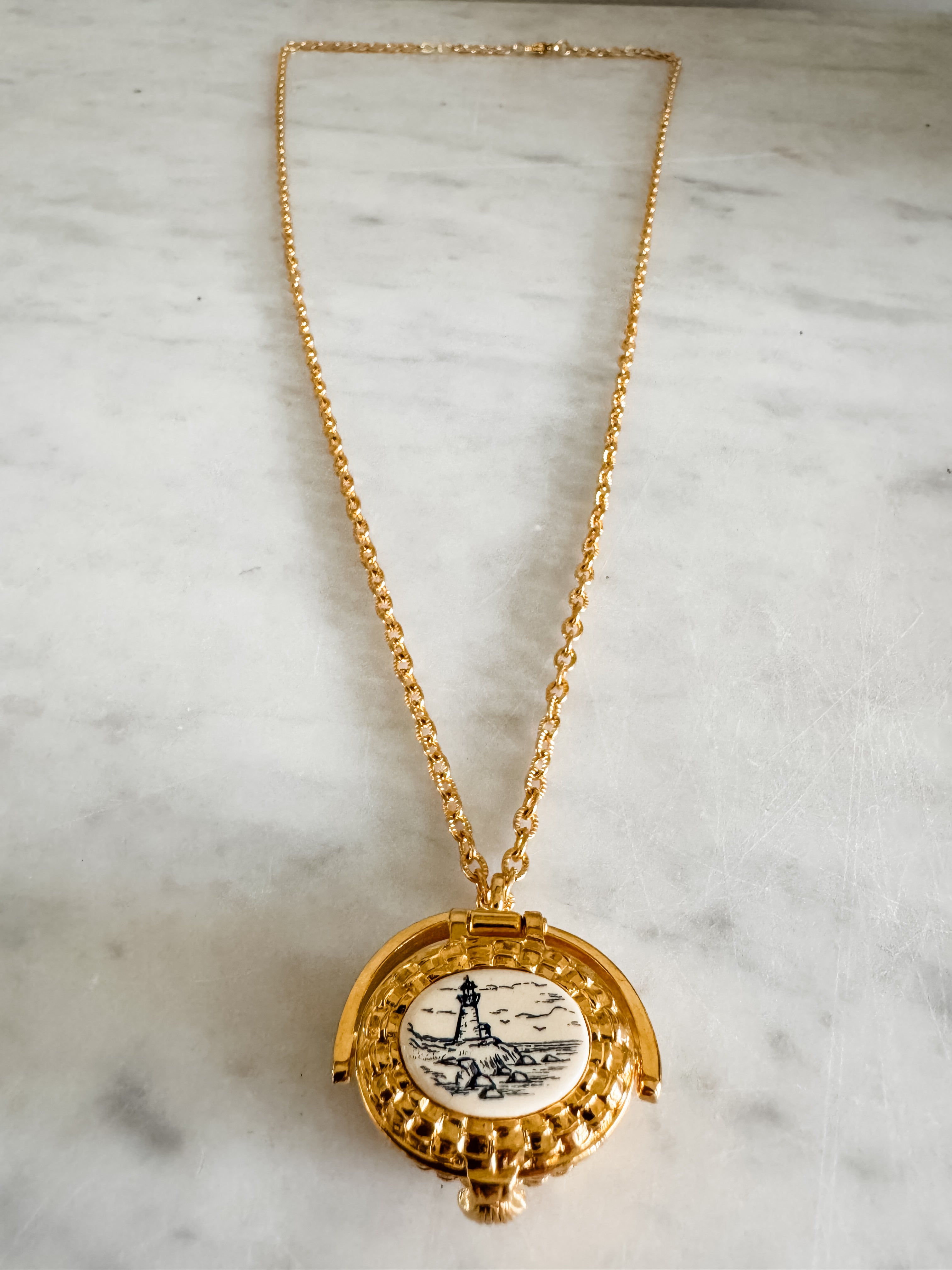 Vintage Talbots Nantucket Basket Pendant Necklace