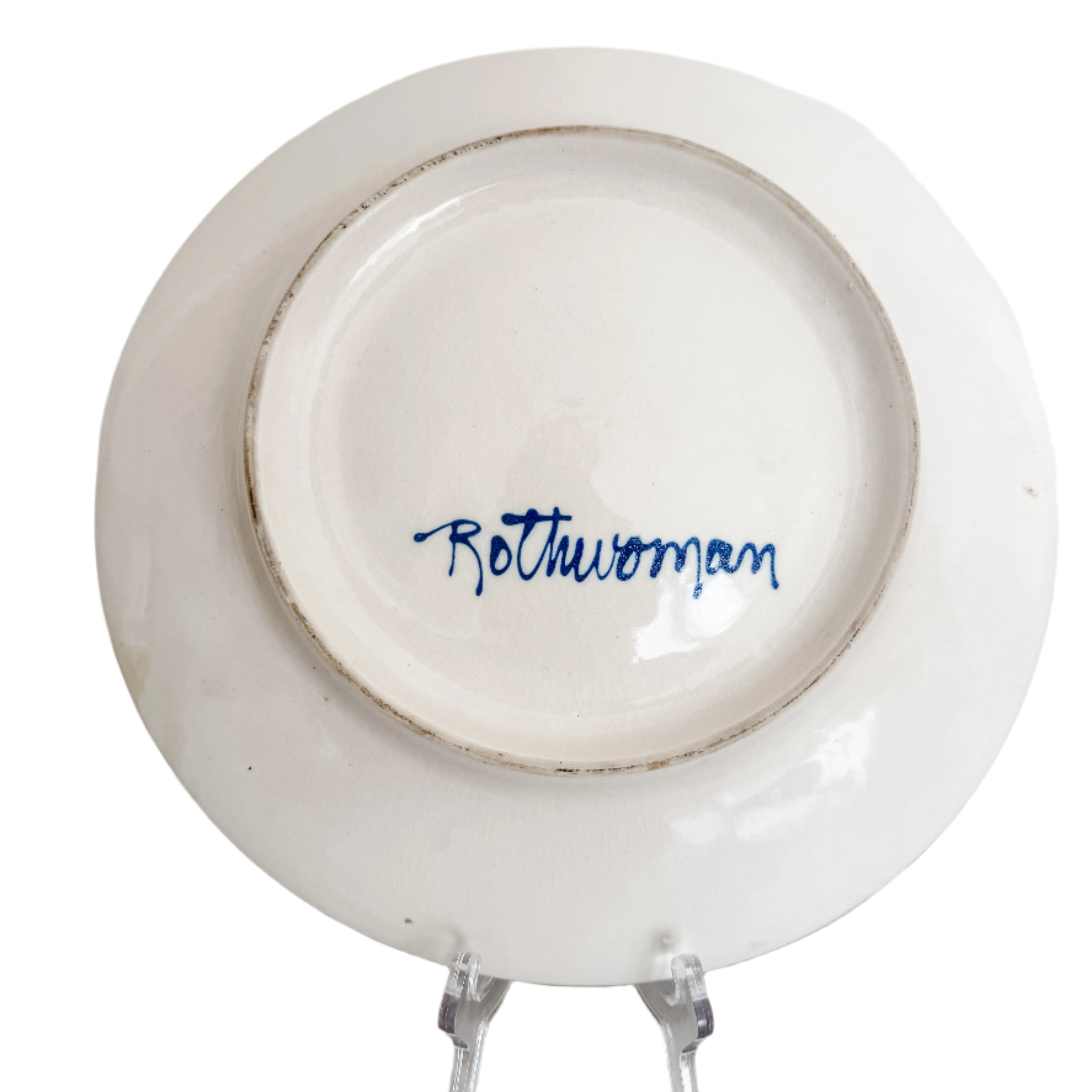 Vintage Janet Rothwoman signed Crab Bowl