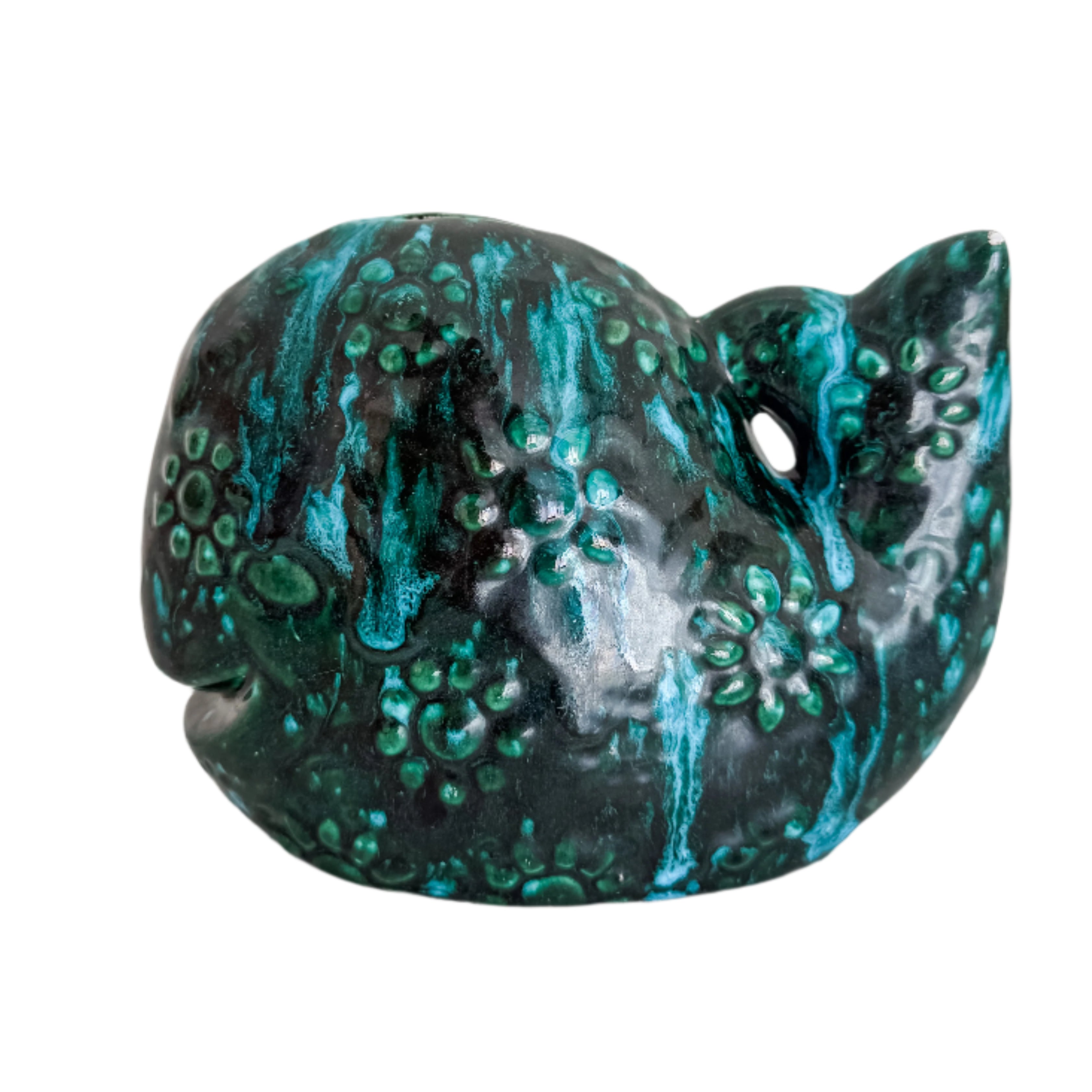 handcrafted ceramic whale
