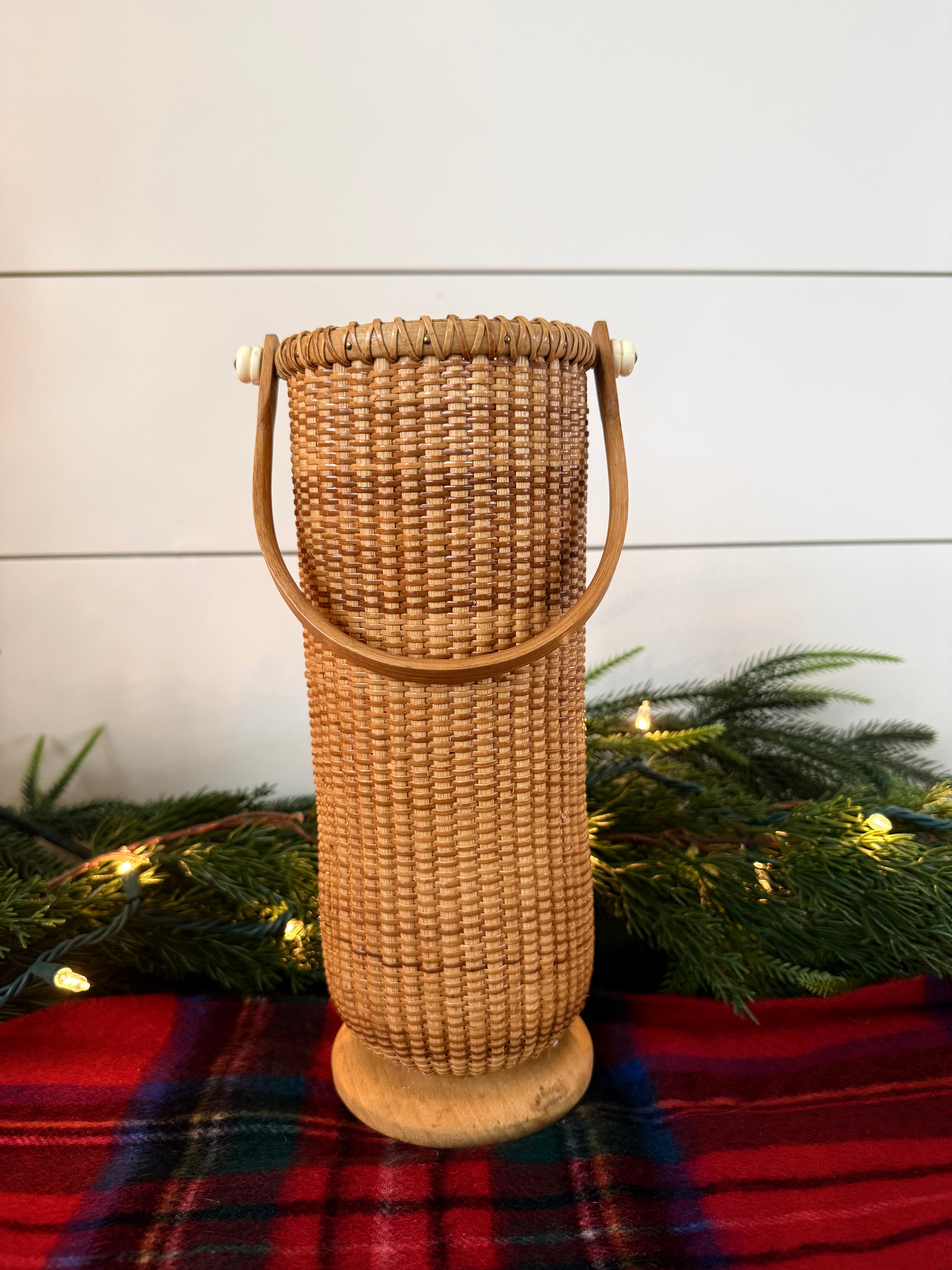 Tall Nantucket Basket Wine Holder / Vase