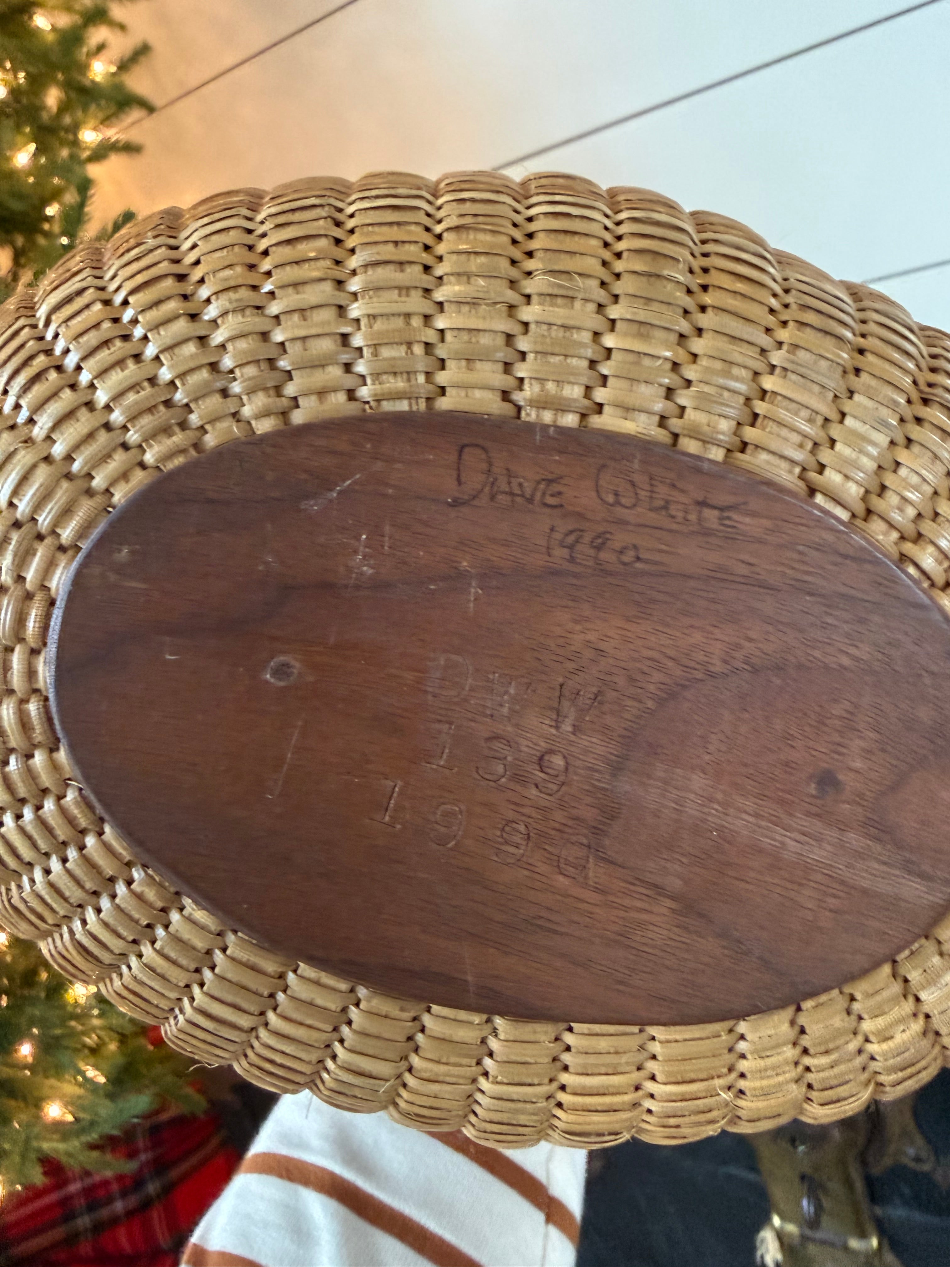 Vintage Nantucket Basket Purse, signed and dated