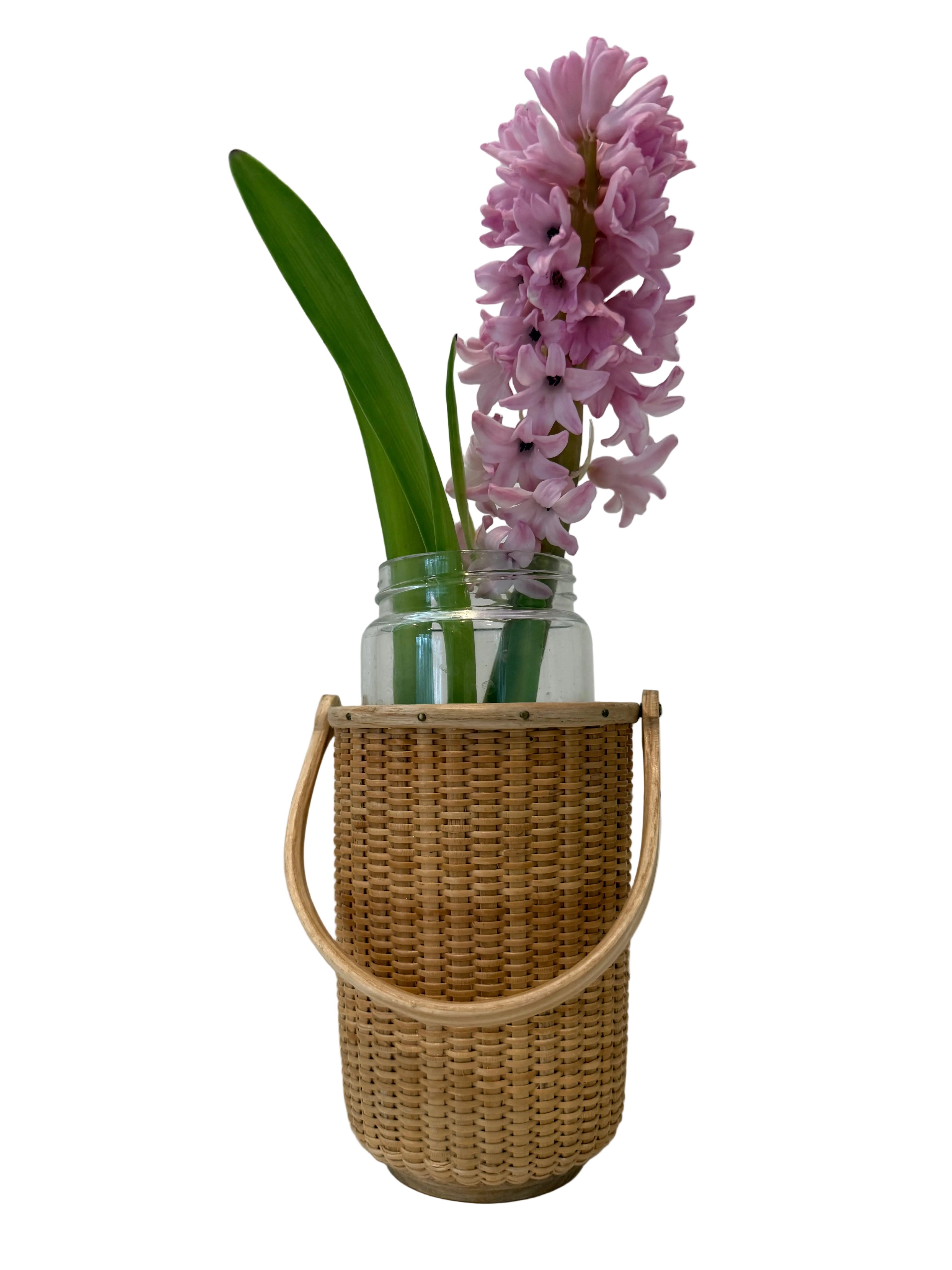 Nantucket Basket with swing handle & lid