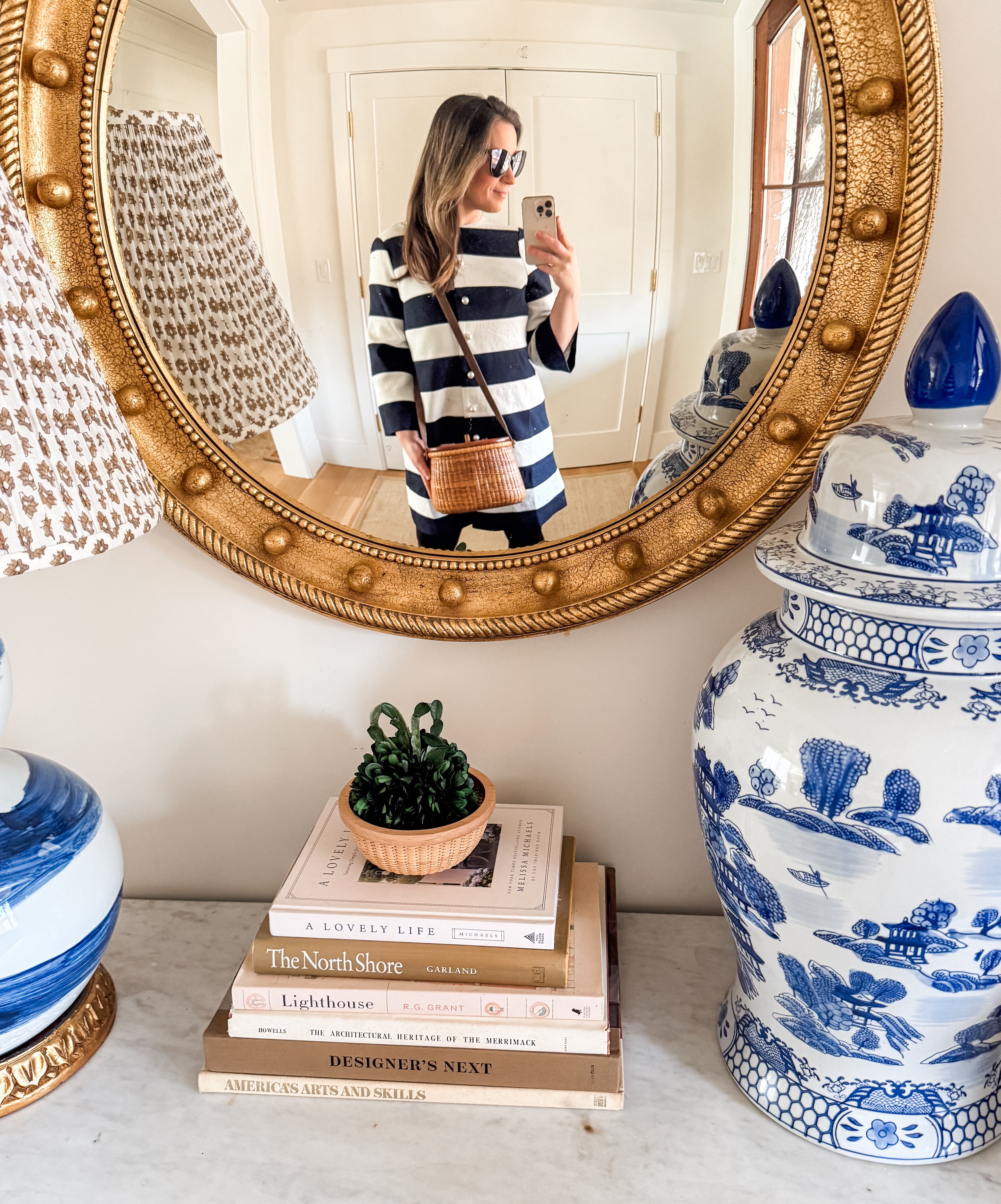 Vintage Nantucket Basket Creel Purse - signed