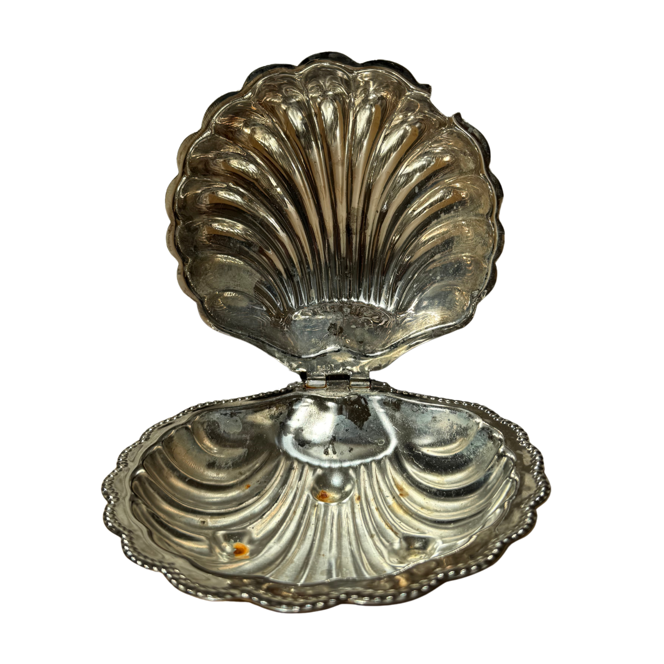 Vintage Shell Silver Plated Dish