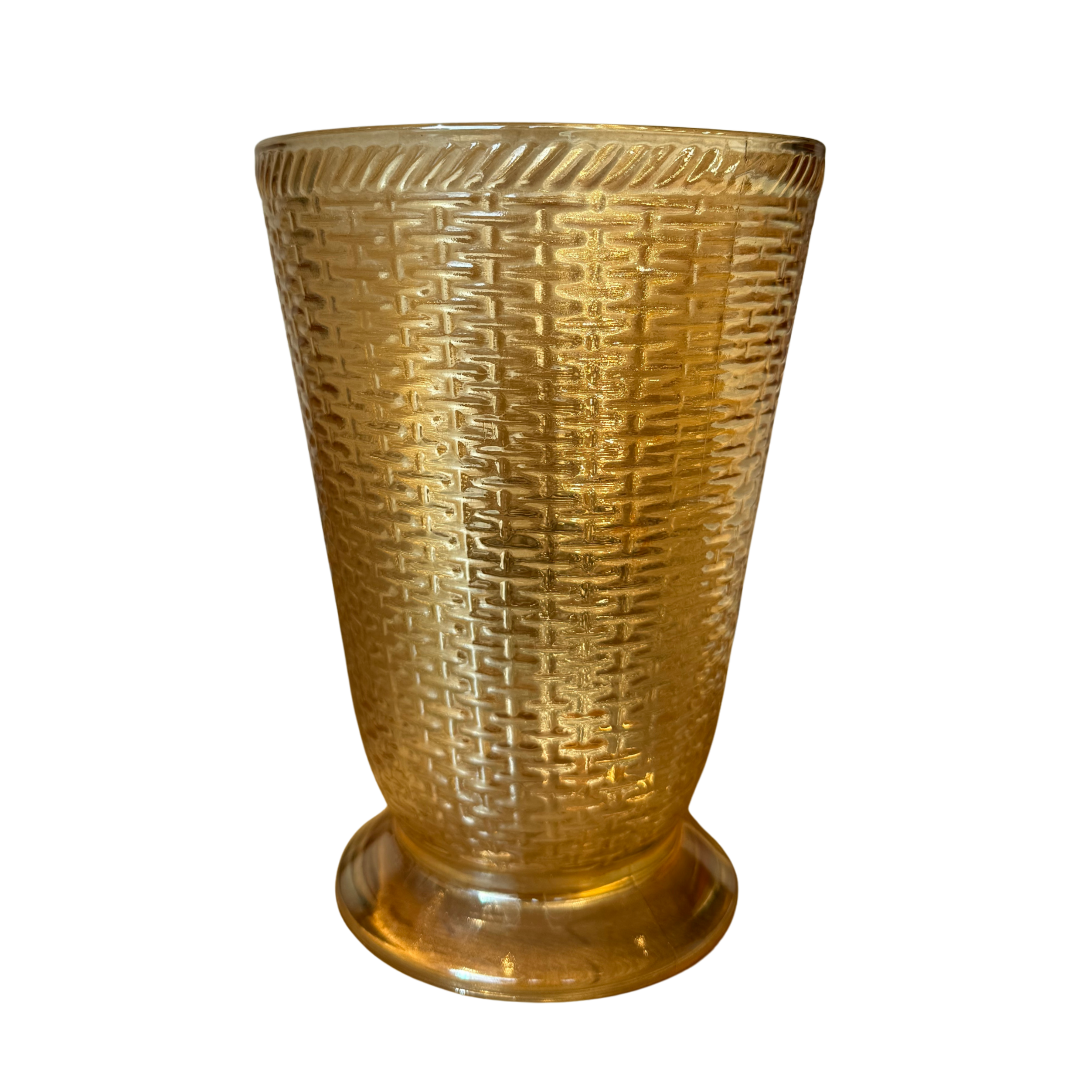 Basketweave Glass Vase