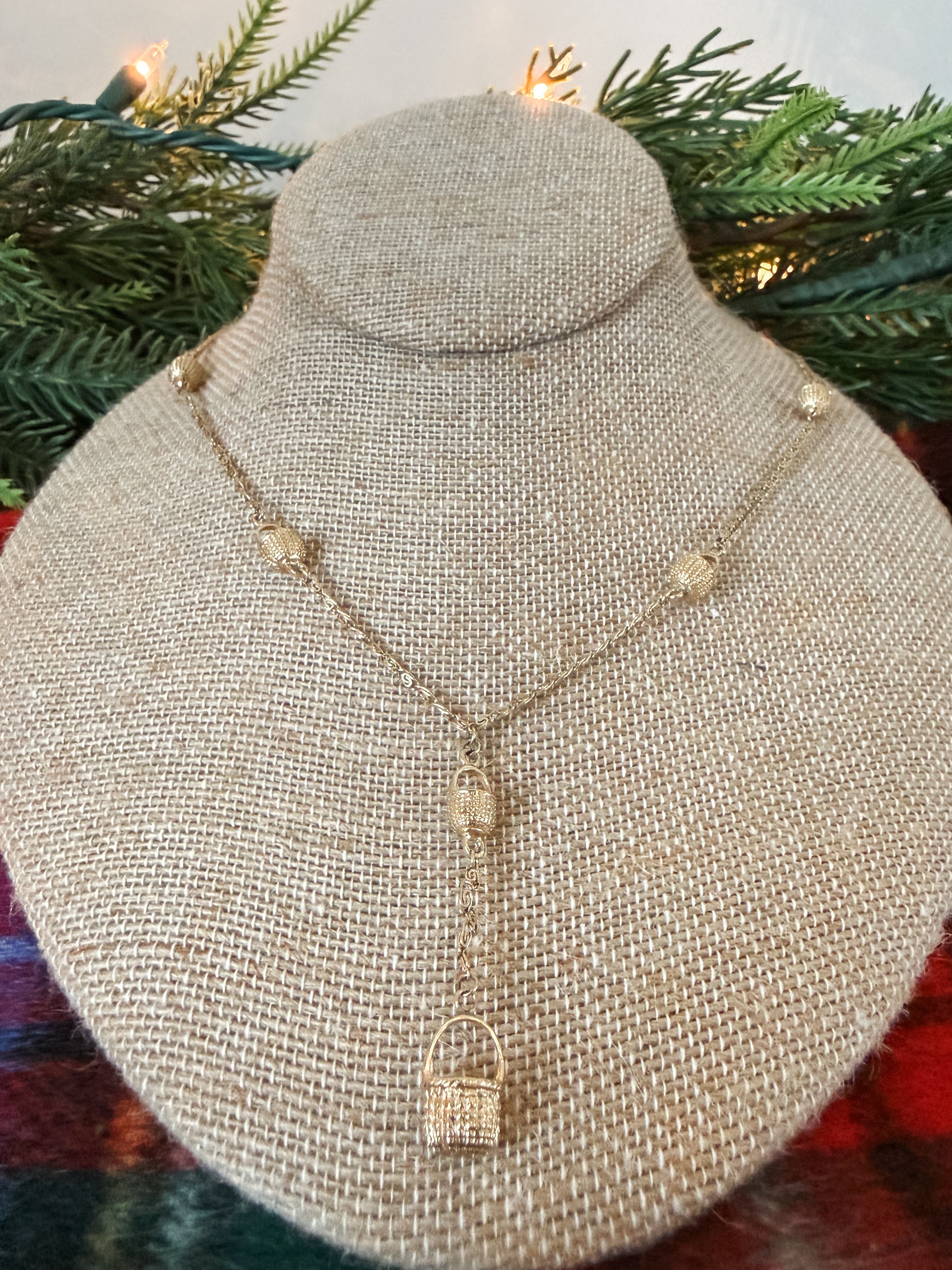 14kt solid gold Nantucket Basket Lariat
