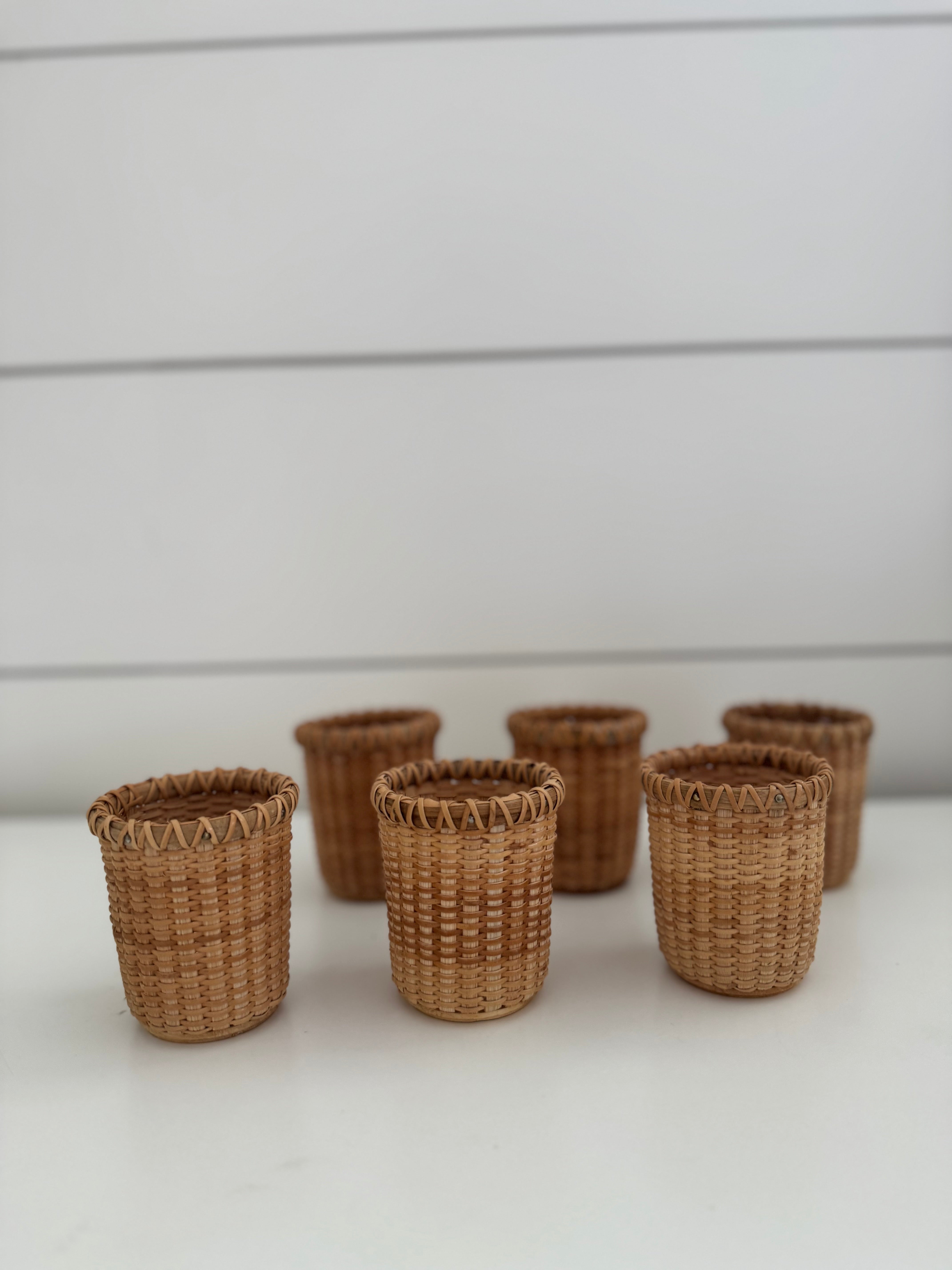 lot of six vintage candle votives