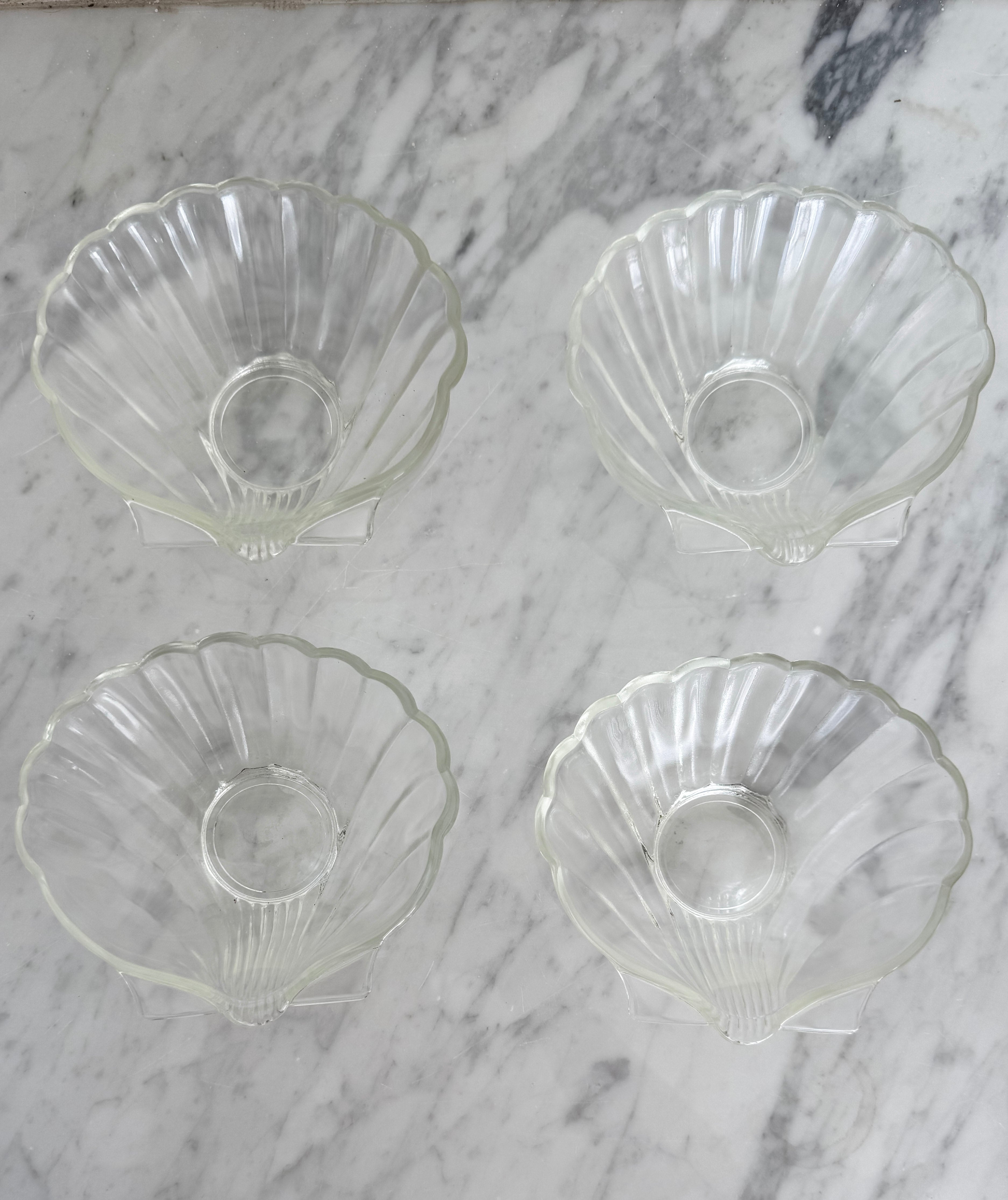Glass Shell Bowls