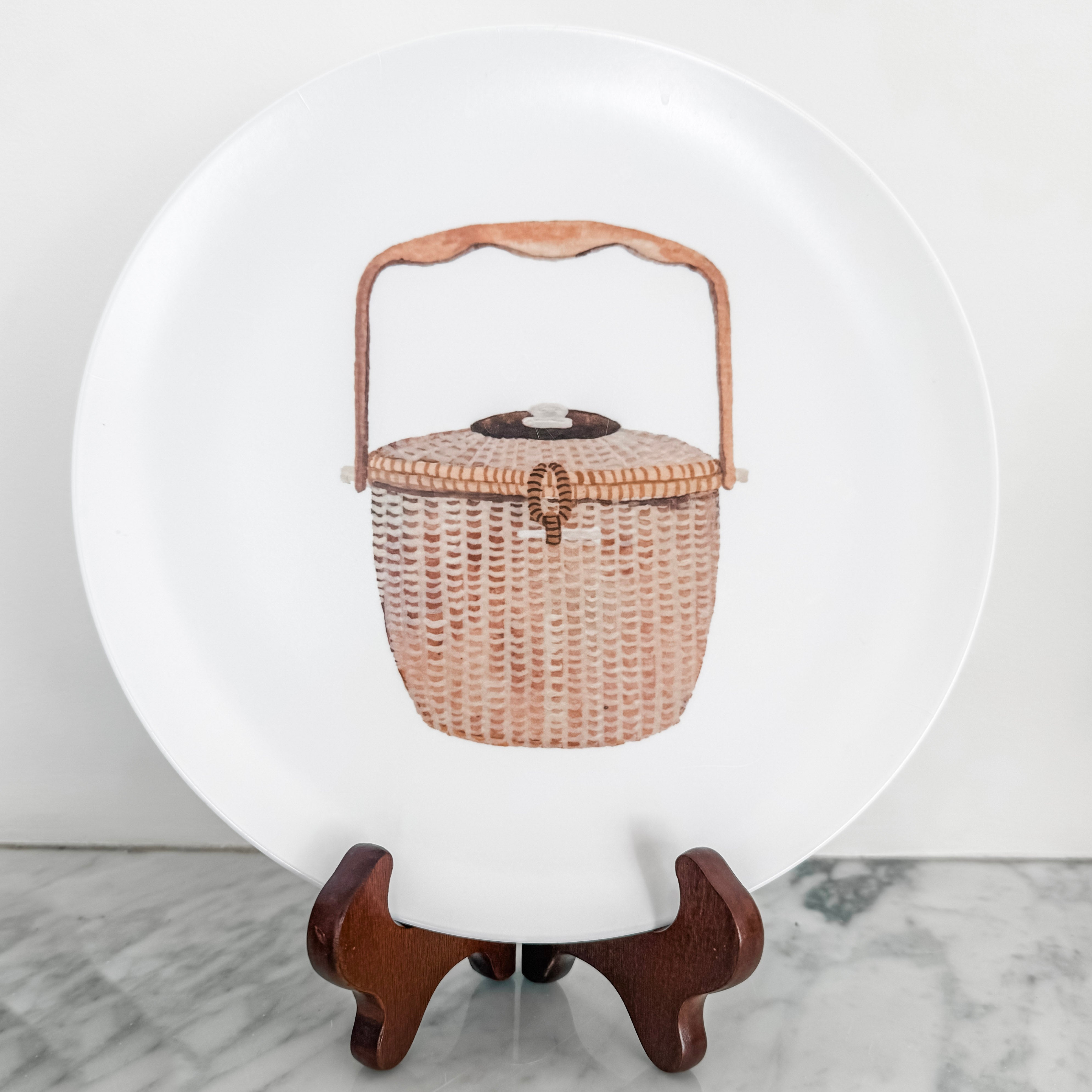 Set of Six Nantucket Basket Melamine Plates