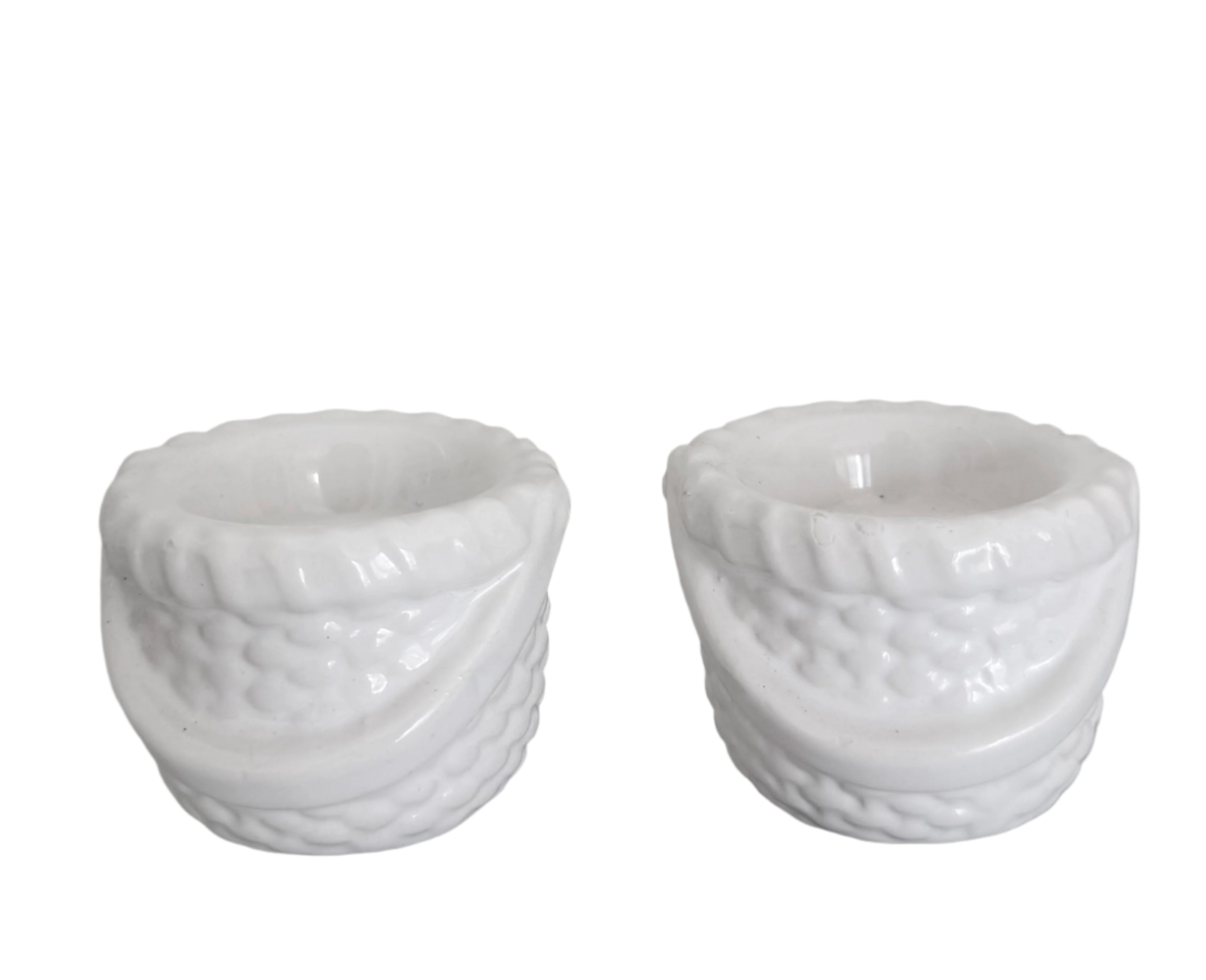 Two Ceramic Tea Light Holders