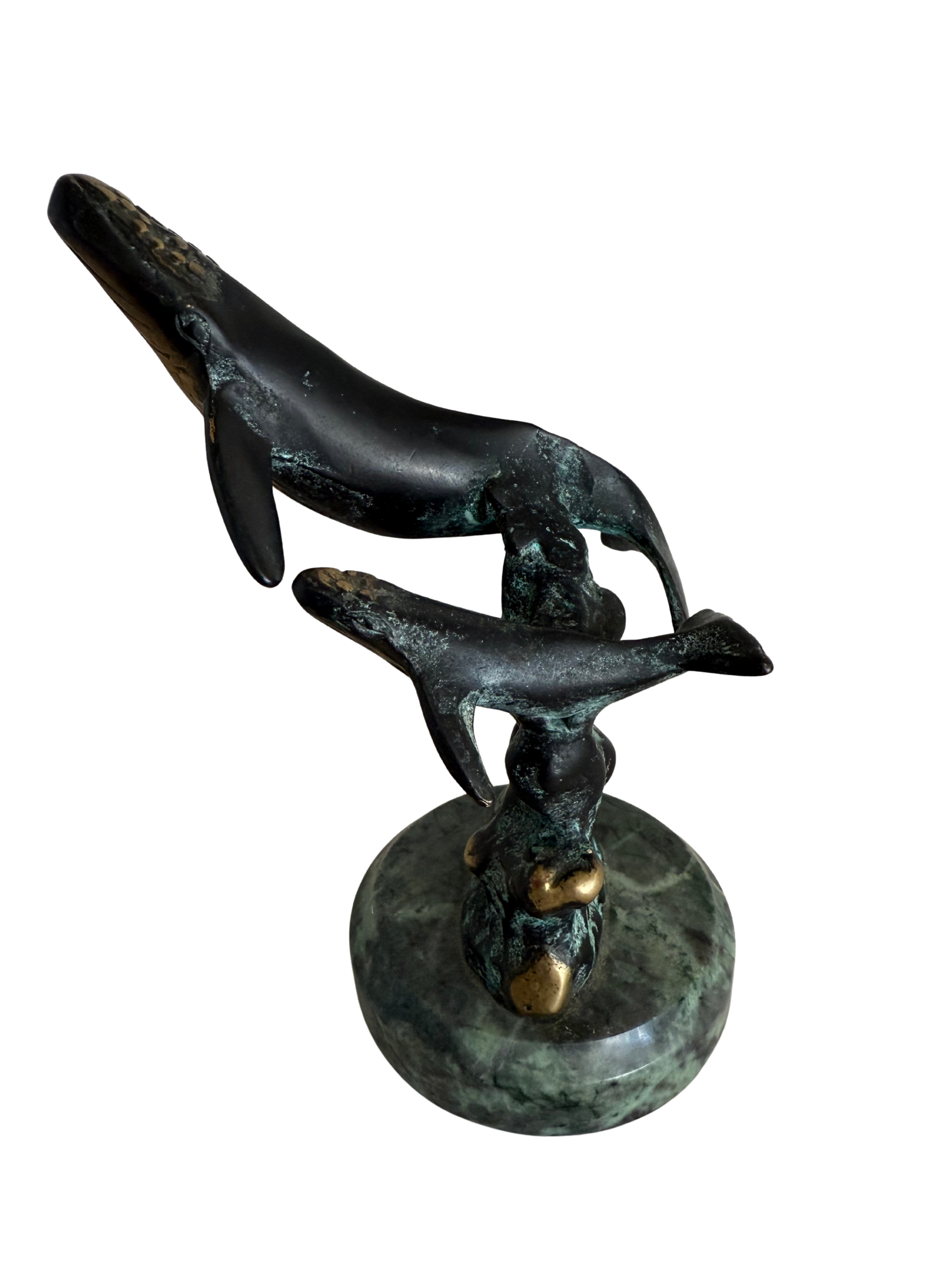 Mother and Calf Humpback Whale Sculpture