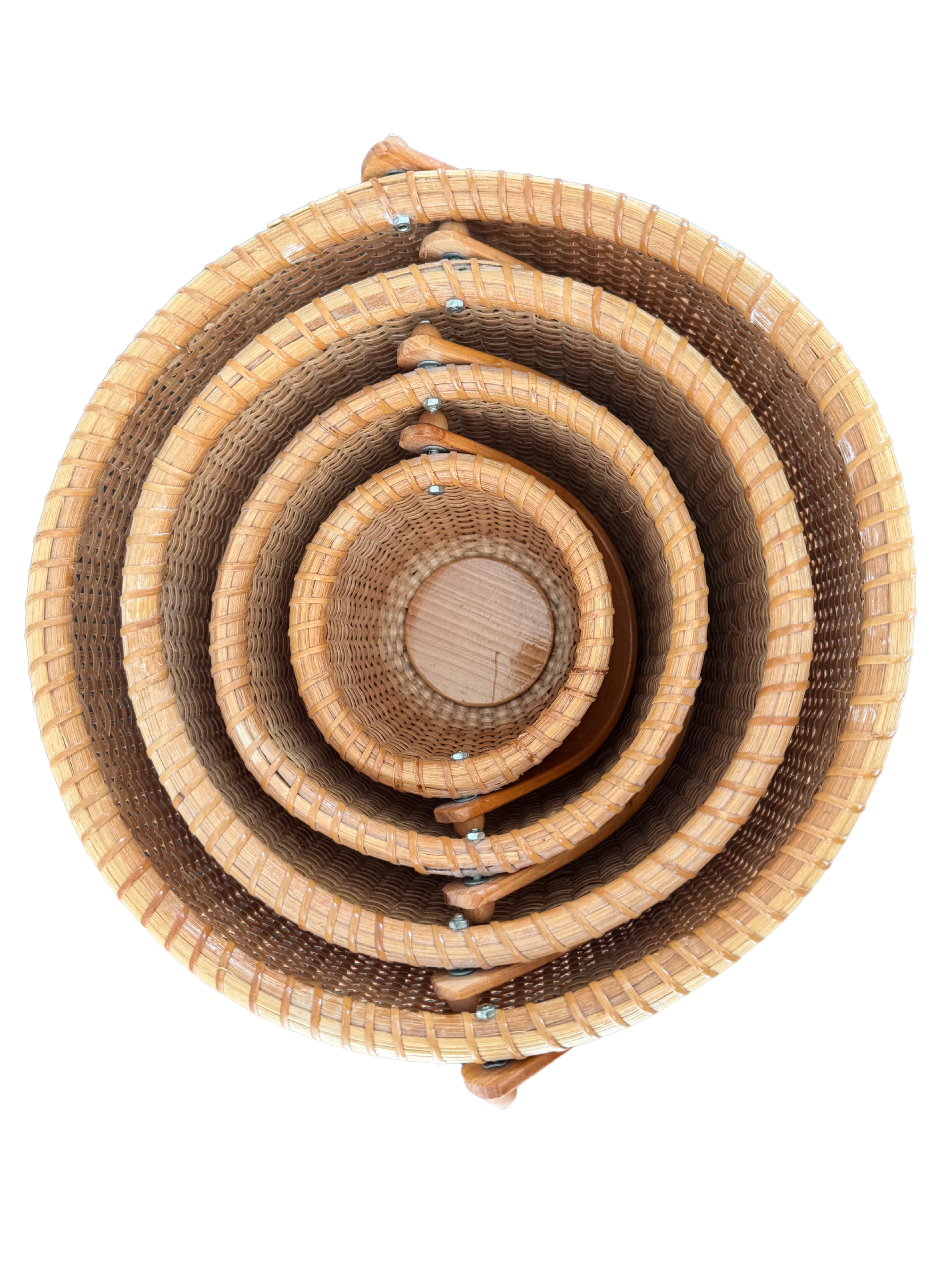 Set of Four Nested Vintage Baskets