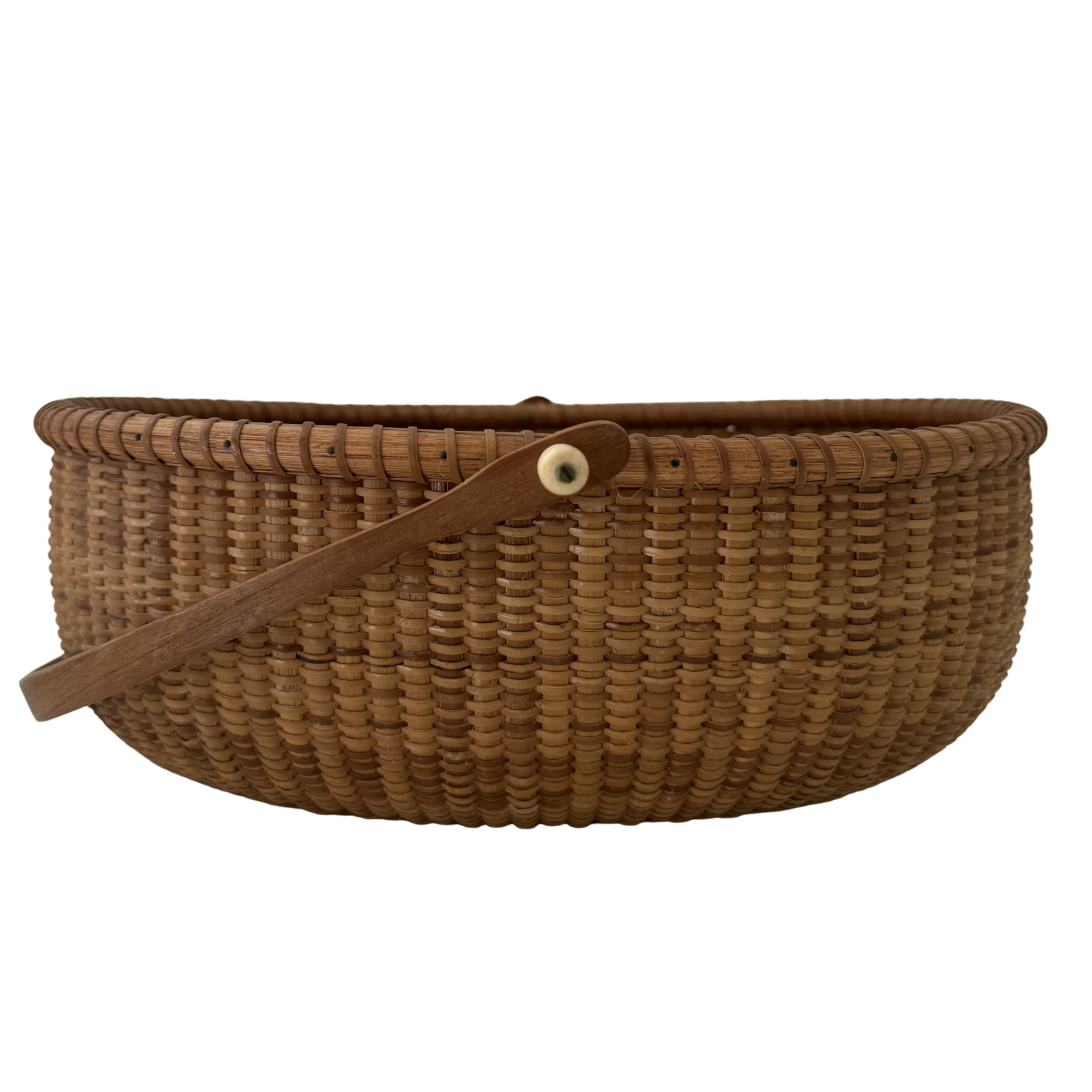 Vintage Oval Shaped Nantucket Basket