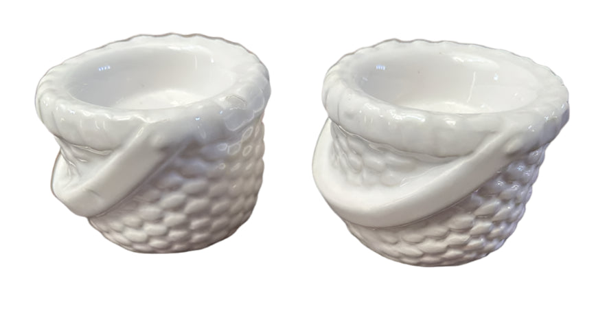 Two Ceramic Tea Light Holders
